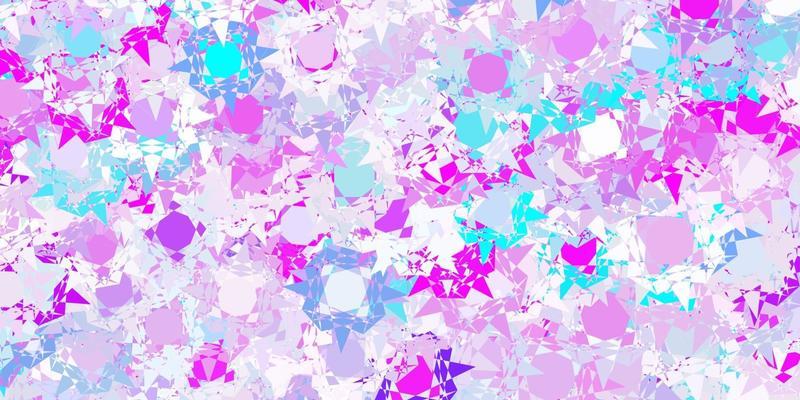 Light Pink, Blue vector texture with random triangles.