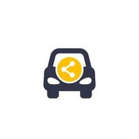 carsharing, carpooling icon vector