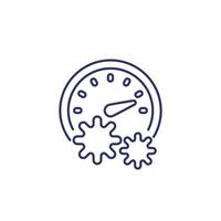 virus meter, high level line icon vector