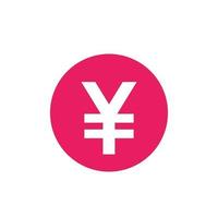 Yen icon, japanese currency, vector