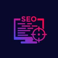 icono de orientación seo para web vector