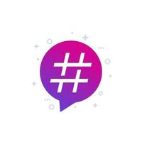 hashtag, icono de vector de tema de tendencia
