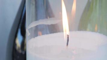 close up of wedding decoration with candle video