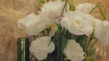 Nahaufnahme von schönen weißen Rosen Bouquete