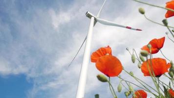Windmühlen zur Stromerzeugung video