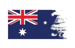 Australia country flag national symbol. Scratched concept vector