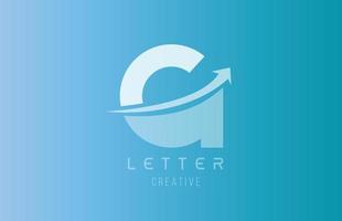 G alphabet letter logo in blue white color for icon design template vector