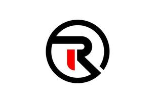 Diseño de círculo alfabeto letra r para el icono del logotipo de la empresa