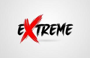 extreme grunge brush stroke word text for typography icon logo design vector