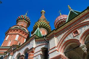 St. Basil's Cathedral at famous Red Square in Moscow photo