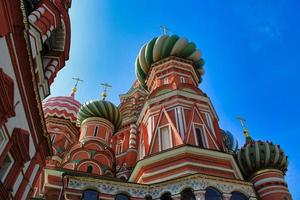 St. Basil's Cathedral at famous Red Square in Moscow photo