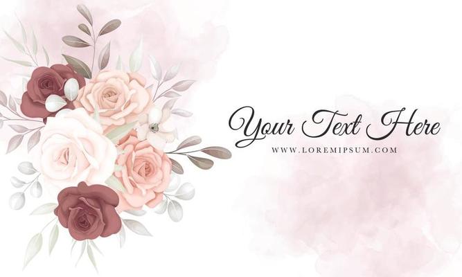Elegant floral background with beautiful flowers ornament