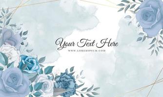 Beautiful blue flower background vector