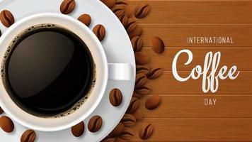 día internacional del café. ilustración vectorial vector