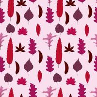 Red leaves autumn is everywhere seamless pattern vector