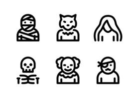 Simple Set of Halloween Related Vector Line Icons