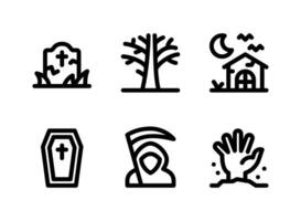 Simple Set of Halloween Related Vector Line Icons