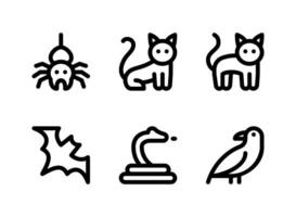 Simple Set of Halloween Related Vector Line Icons