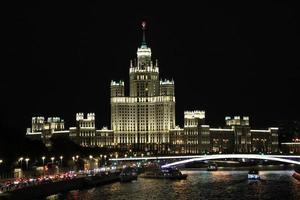 Moskva river in the heart of Moscow close to Zaryadye park. photo