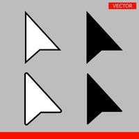 Black and white no pixel arrow  cursors icon sign vector