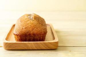 Homemade banana bread sliced photo