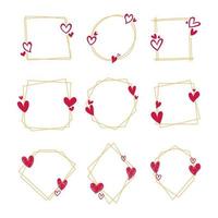 Heart Frames Collection vector