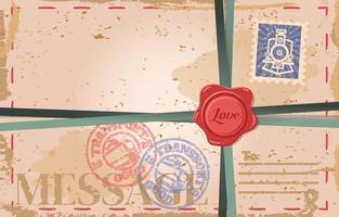 Vintage Mail Background vector