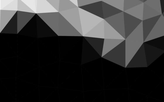 Light Silver, Gray vector shining triangular pattern.