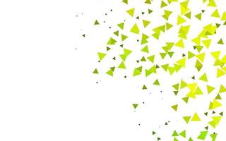 Light Green vector backdrop with lines, triangles.