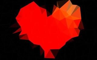 Light Red vector shining triangular background.