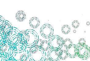 Light Blue, Green vector background with bubbles.