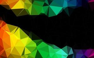 Dark Multicolor, Rainbow vector low poly texture.