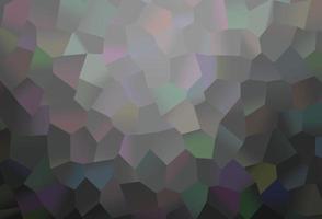 Plantilla de vector gris plateado oscuro en estilo hexagonal.