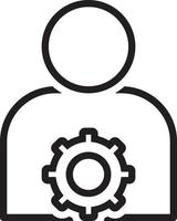 Line icon for user settings vector