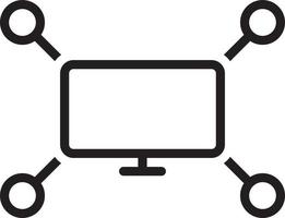 Line icon for distribution channels vector