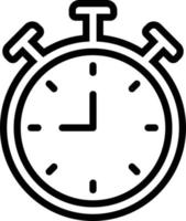 Line icon for clock vector