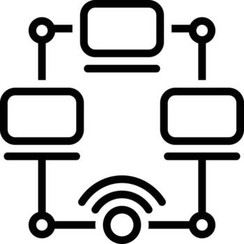 Line icon for networking vector