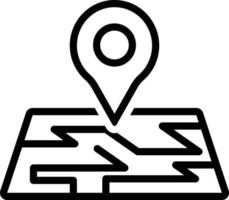 Line icon for map vector