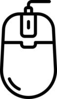 icono de línea para mouse de computadora vector