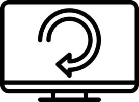 Line icon for backup system vector
