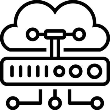 Line icon for cloud computing vector