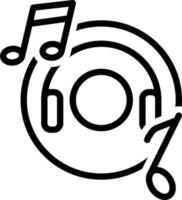 Line icon for music vector