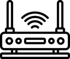 Line icon for wifi vector