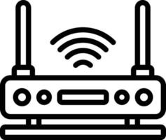 Line icon for wifi vector