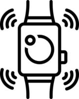 icono de línea para reloj inteligente vector