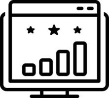 Line icon for website ranking vector