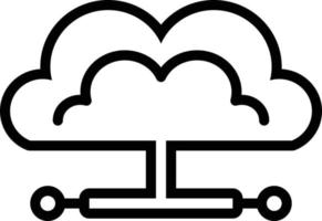 icono de línea para la nube vector