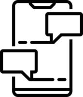 Line icon for chat vector