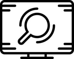 Line icon for search process vector