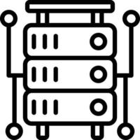 Line icon for database vector